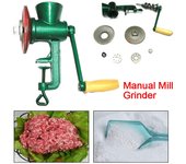 Molinillo de molino manual,Máquina de molino de alimentos de grano de maíz de grano de café para el hogar verde oscuro