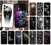 Funda de teléfono con diseño de calavera para iPhone, Samsung Galaxy, Redmi, Xiaomi, Oppo, OnePlus Note SA 7, 8, 9, 10, 11, 12, 13, 14, 20, 21, 22, 23, 53, 54 Pro Max Plus, Ultra TPU suave iPhone 6 or 6S