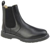 Grafters Botas Chelsea de cuero para hombre 6 UK negro