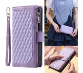 Funda cruzada de cuero tipo billetera con cremallera para Samsung Galaxy Z Fold 4 Fold4 5g, soporte para tarjetas, cordón, bolsa para libros, funda con correa For Galaxy Z Fold 4 negro