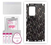 apgo Protective Skin Sticker for the back+sides compatible with Xiaomi 11T Pro, Full Wrap Film, Foil, Vinyl - Pattern Carbon Black Pixel