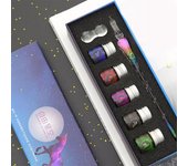 1 juego de bolígrafos de firma de varios colores, tinta transparente para escritura a mano, bolígrafo de tinta de inmersión de cristal para dibujar F