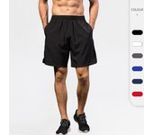 Pantalones cortos deportivos para hombre, pantalones cortos de entrenamiento para correr, baloncesto, deportes al aire libre, pantalones cortos transpirables de secado rápido YEL7064 S negro