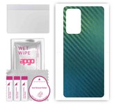 apgo Protective Skin Sticker for the back compatible with Xiaomi Redmi Note 11E Pro, Wrap Film, Foil, Vinyl - Pattern Carbon Chameleon CAKA1