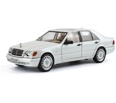 1/24 Benz W140 S320 SEL Aleación Clásico Modelo de Coche Antiguo Diecasts Metal Retro Vehículos Modelo de Coche Colección Sonido y Luz Juguetes para Niños Regalo negro