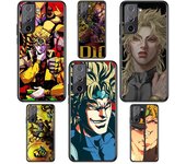 Funda de teléfono negra con diseño de JoJo Dio Brando para Samsung Galaxy S22 S21 S20 FE Ultra Pro Lite S10 5G S10E S9 S8 S7 S6 Edge Plus Samsung S7