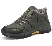 TUINANLE Zapatos de Nieve para Hombre Zapatillas de Plataforma cálidas de Felpa de Invierno Zapatos Casuales de algodón con Cordones para Hombre 39 verde del ejército