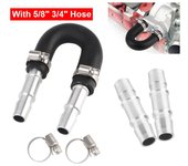 Kit de derivación de núcleos de calentador de motor para accesorios de automóvil con manguera de 5/8'' 3/4'' compatible con las mangueras de calentador más comunes Kit de derivación de núcleos de calentador de motor Black