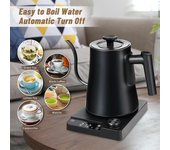 Hervidor eléctrico de cuello de cisne de 1200 W con control de temperatura, hervidor eléctrico de cuello de cisne de ebullición rápida para té, 110 V/220 V