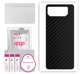apgo Protective Skin Sticker for the back compatible with Asus ROG Phone 6D, Wrap Film, Foil, Vinyl - Pattern Carbon Black