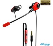 Auriculares para juegos de doble canal con licencia para Nintendo Switch, color rojo [Producto de Nintendo] rojo