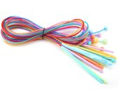 Juego de 12 agujas de crochet tunecinas afganas de plástico ABS con cable para tejer alfombras.