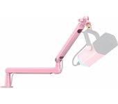 FIFINE Brazo de micrófono con brazo articulado, brazo de micrófono para micrófono de condensador, soporte de sobremesa con ángulo ajustable desde abajo y rotación de 360 grados. color rosa