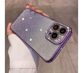 Funda de teléfono con revestimiento de diamante brillante para Iphone 13, 11, 12, 14 Pro Max Plus X Xr Xs 14, protección de lente de silicona suave a prueba de golpes For iPhone 13 Pro