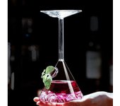 1pc Creativo Cóctel Copa De Vidrio Al Revés Copas De Martini Copa De Vino Jugo Restaurante Cocina Sashimi Contenedor De Hielo Seco Ocio Bar Fiesta Copa De Vidrio 1pc/300ml