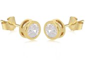 Les Trésors De Lily [Q4572] - Pendientes chapados en oro blanco 'Unique' - 6 mm blanco
