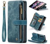 Funda de cuero con protección completa para Samsung Galaxy Z Fold4, Fold4, Fold3, Fold3, 5G, S23, S22 Ultra, S20 Fe, S21 Plus for Samsung Z Fold 3 negro