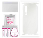 apgo Protective Skin Sticker for the back+sides compatible with Xiaomi Mi 10 5G, Full Wrap Film, Foil, Vinyl - Pattern Matte Transparent