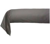 Taie de traversin 100%  Satin de coton Peigné  / 80 fils /cm² - Gris - 86 x 185 cm