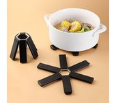 Posavasos para ollas, tapete aislante térmico para la parte inferior de la sartén, tapete protector para ollas portátil con aislamiento térmico, mantel individual, agarradera antideslizante para ollas, tapetes de cocina