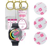 3x apgo Ultra-Clear Hybrid protective glass compatible with Samsung Gear Sport, flexible nano glass, great replacement for tempered glass, scratch-res