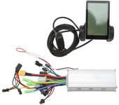 Kit de controlador de motor de bicicleta eléctrica sin escobillas de 36 V, 48 V y 500 W con pantalla LCD para manillar de 22,5 mm