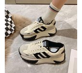 Zapatos casuales para mujer, nuevos zapatos de verano con plataforma versátiles y de moda para mujer, zapatos deportivos de malla transpirables para estudiantes 35
