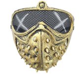 Máscara de remache Steampunk, máscara de media cara de terror aterradora para mascarada, fiesta de Halloween, disfraz de cosplay, accesorio