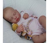 Muñeca Reborn de 49CM con pelo dibujado a mano LouLou bebé recién nacido realista tacto suave Real muñecas de bebé de alta calidad