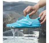 Zapatos de agua para hombres y mujeres, zapatos acuáticos de playa, sandalias de natación, drenaje, zapatos deportivos para vadear, navegación de secado rápido, pies descalzos, yoga, gimnasio, pesca, surf, zapatillas de deporte 35 negro