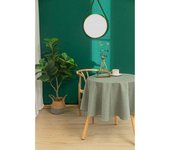 Nappe antitache unie perle ronde 160 cm