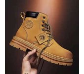 Botas amarillas Otoño/Invierno para hombre Botas de traje de trabajo de ayuda alta Zapatos para hombre de estilo inglés 39 amarillo