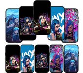 Para iPhone 16 15 Xiaomi Redmi Note 13 12 11 Pro Max X 9 14 Plus XR Samsung Galaxy S24 S23 9C Huawei OPPO Funda Jinx Arcanes Comics Vi Jayce Funda para teléfono for iPhone 14 Pro aero