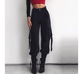 Pantalones pitillo de marca para mujer, pantalones de chándal de verano de cintura alta, pantalones informales para mujer, pantalones Capris S caqui