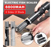 Limpiador eléctrico portátil con carga de 120W y 8800MAH, escalador de pescado, limpiador descalcificador, raspador, herramientas para mariscos negro