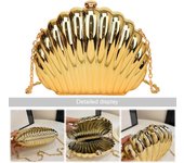 Bolso bandolera metálico de acrílico para mujer, bolso de noche con cadena desmontable, bolso de mano para boda, cóctel, fiesta, graduación, cartera negro