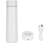 Botella de agua al vacío blanca de 360 ml, inteligente, mantiene el frío y el calor, con aislamiento USB.