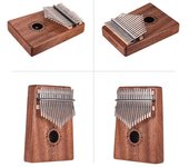 GECKO K17M Piano de pulgar Kalimba de 17 teclas Mbira madera maciza de caoba con bolsa de transporte estuche de almacenamiento Tuning