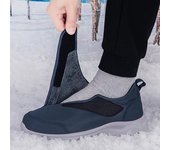Zapatos de moda para hombre, anchos, descalzos, cálidos, ortopédicos, para invierno, para pies anchos, hinchados, para caminar, informales, con ajuste de eversión del pulgar, zapatillas suaves 35 azul