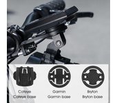 Soporte para manillar de bicicleta de carretera, bicicleta de montaña, soporte para manillar de bicicleta, medidor de velocidad negro