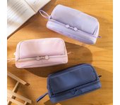 Estuche para lápices Macaron de doble capa y gran capacidad, bonitos artículos de papelería. One Size color rosa
