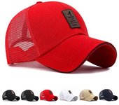7 colores moda duradera mujer hombre ocio malla gorra de béisbol sombrilla sombrero ajustable Unisex Snapback gorros de Hip Hop rojo
