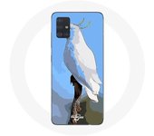 Coque pour Samsung Galaxy A51 5G Cacatoès Perroquets blanc Oiseaux