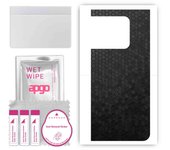 apgo Protective Skin Sticker for the back compatible with OnePlus 10T, Wrap Film, Foil, Vinyl - Pattern Black Honeycomb