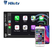 Hikity 2 Din 7'' Radio de Coche Autoradio con Apple Carplay/Android Auto + Wireless Mirror Link Reproductor Multimedia de Coche Bluetooth Radio FM USB Vista Trasera