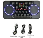 Tarjeta de sonido V300 Pro, mezclador de interfaz de Audio compatible con Bluetooth, consola de reducción de ruido con efecto Digital para DJ, grabación USB para cantar 1pcs