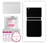 apgo Adhesivo protector para la parte trasera compatible con Samsung Galaxy Z Flip 3, película envolvente, lámina, vinilo - Patrón negro mate