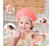 Gorro de ducha protector para niños, visera para protección de ojos y oídos para niños de 0 a 9 años, gorro de champú para bebés, niños pequeños