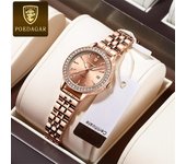 POEDAGAR, parte superior nueva, reloj de lujo para mujer con caja, relojes de cuarzo luminosos impermeables para mujer