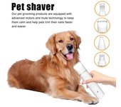 Recortador de patas para perros, minicortadora eléctrica inalámbrica de bajo ruido para mascotas, kit de cuidado del pelo para perros, amoladora de uñas para mascotas, afeitadora para gatos y perros A